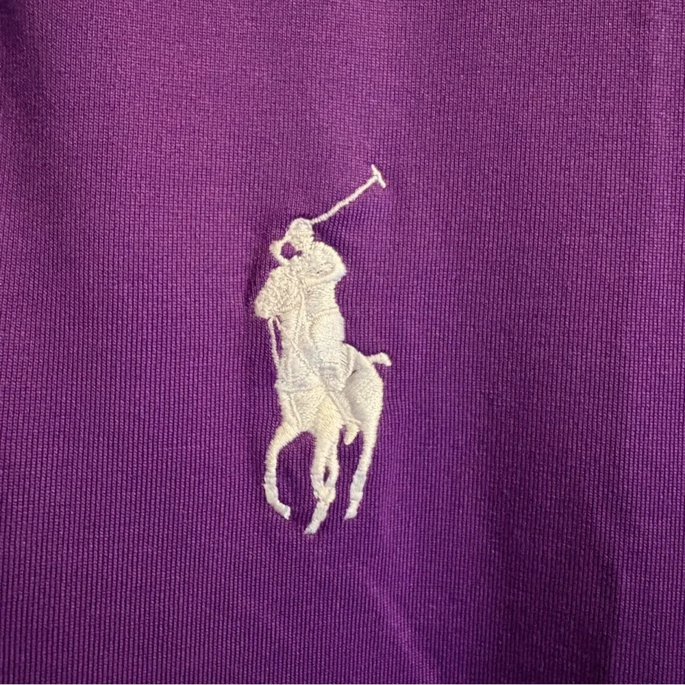 Polo Golf Ralph Lauren Mens Med Shirt AJGA Embroidered Big Pony Purple Buttons